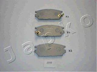 Комплект тормозных колодок, дисковый тормоз ASHIKA PP510AF