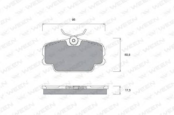 Комплект тормозных колодок, дисковый тормоз WEEN 1511004