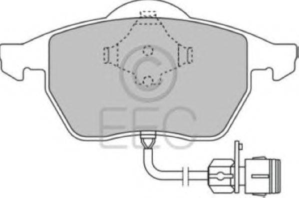 Комплект тормозных колодок, дисковый тормоз EEC BRP0789