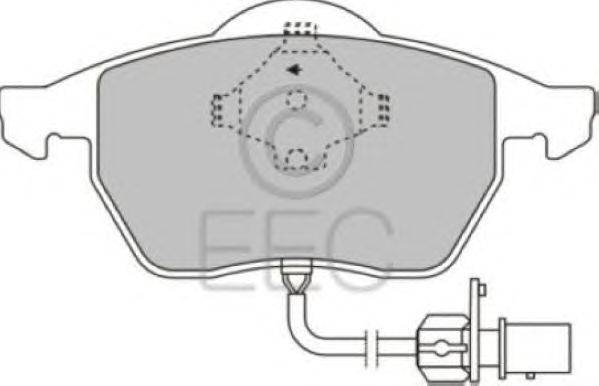 Комплект тормозных колодок, дисковый тормоз EEC BRP0964