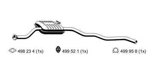 Предглушитель выхлопных газов ERNST 333054