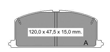 Комплект тормозных колодок, дисковый тормоз TOYOTA 0446512090