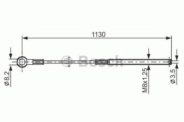 Трос, стояночная тормозная система BOSCH 1987477209