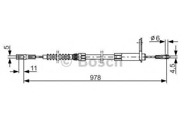 Трос, стояночная тормозная система BOSCH BC680
