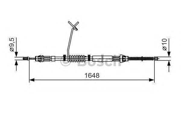 Трос, стояночная тормозная система BOSCH 1987482035