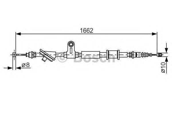 Трос, стояночная тормозная система BOSCH 1 987 482 285