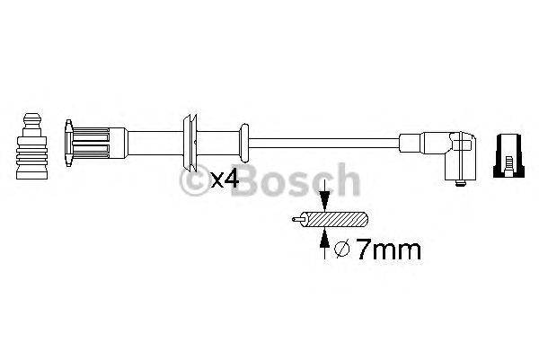 Комплект проводов зажигания BOSCH 0 356 912 829