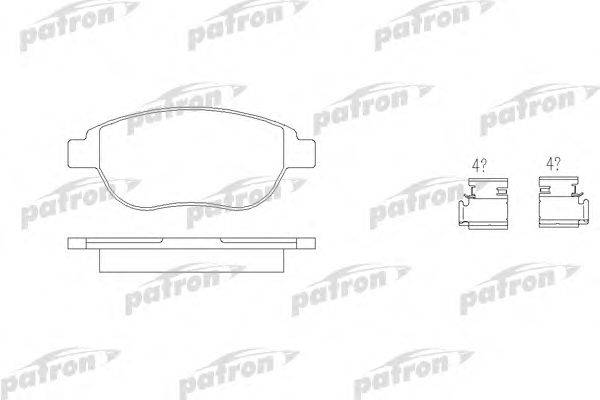 Комплект тормозных колодок, дисковый тормоз PATRON PBP1476