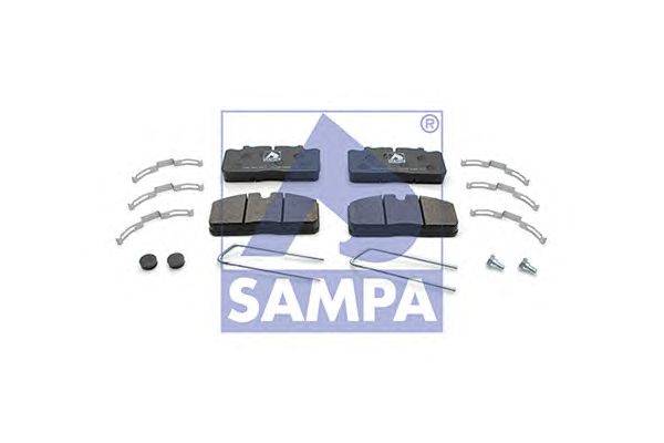 Комплект тормозных колодок, дисковый тормоз SAMPA 096.606