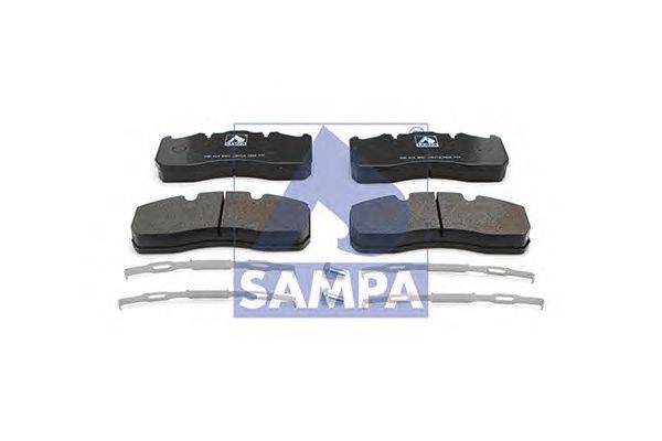 Комплект тормозных колодок, дисковый тормоз SAMPA 096619