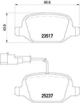 Комплект тормозных колодок, дисковый тормоз HELLA PAGID 25237