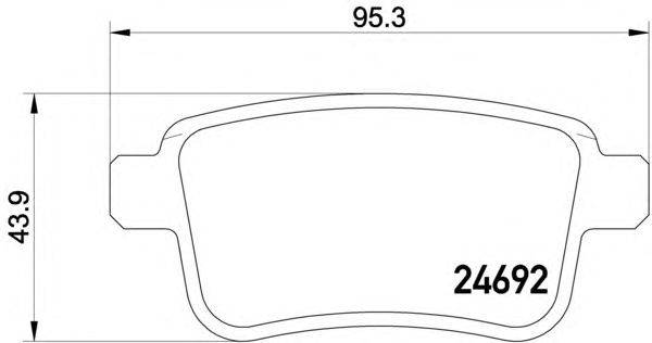 Комплект тормозных колодок, дисковый тормоз MERCEDES-BENZ A4154210410