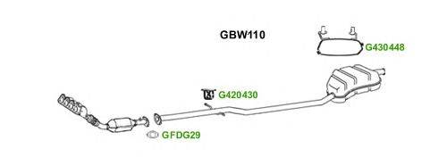 Система выпуска ОГ GT Exhaust 9024