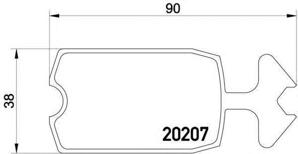 Комплект тормозных колодок, дисковый тормоз TEXTAR 2020709