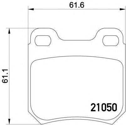 Комплект тормозных колодок, дисковый тормоз TEXTAR 2105001