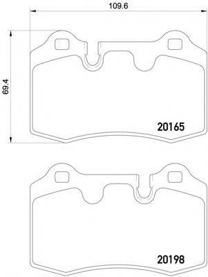 Комплект тормозных колодок, дисковый тормоз TEXTAR 20165