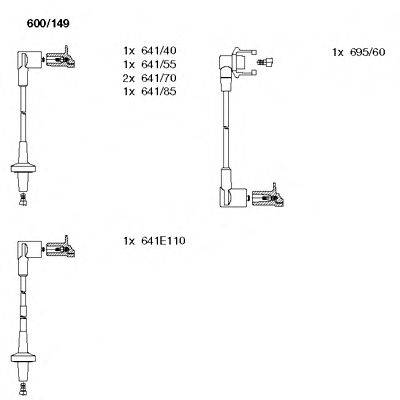 Комплект проводов зажигания BREMI 600/149