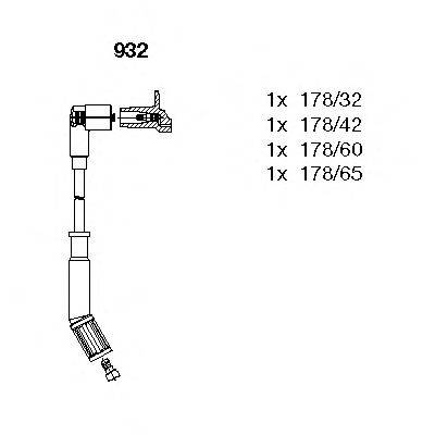 Комплект проводов зажигания BREMI 932