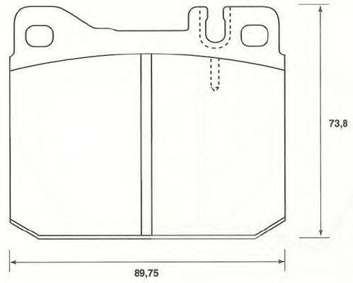 Комплект тормозных колодок, дисковый тормоз JURID 29581