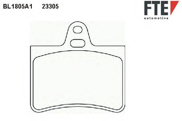 Комплект тормозных колодок, дисковый тормоз FTE BL1805A1