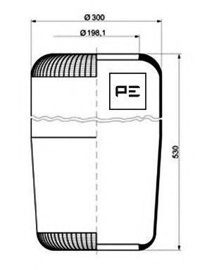 Кожух пневматической рессоры PE Automotive 084.017-70A
