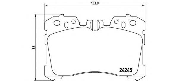 Комплект тормозных колодок, дисковый тормоз BREMBO P 83 075