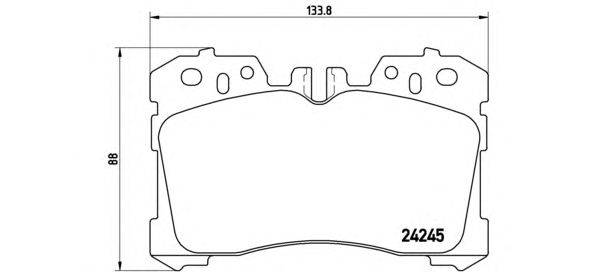 Комплект тормозных колодок, дисковый тормоз BREMBO P 83 077