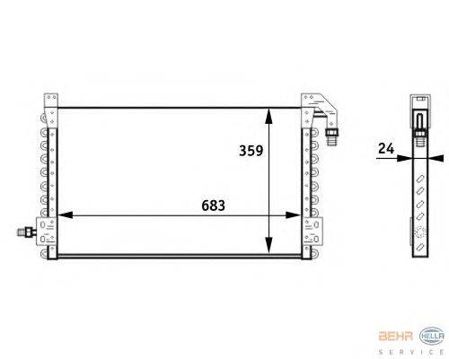 Конденсатор, кондиционер HELLA 8FC351024471