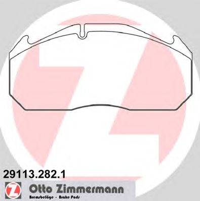Комплект тормозных колодок, дисковый тормоз ZIMMERMANN 29113.282.1
