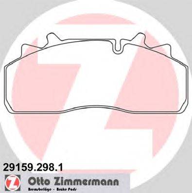 Комплект тормозных колодок, дисковый тормоз ZIMMERMANN 29159