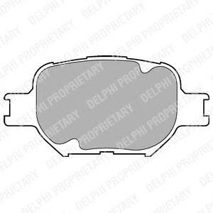 Комплект тормозных колодок, дисковый тормоз DELPHI LP1446
