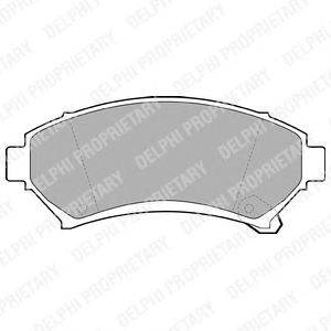Комплект тормозных колодок, дисковый тормоз DELPHI 23358