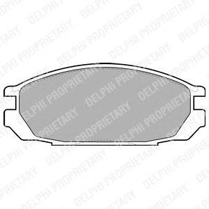 Комплект тормозных колодок, дисковый тормоз DELPHI LP1623