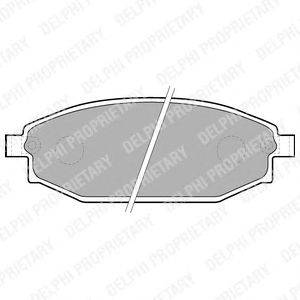 Комплект тормозных колодок, дисковый тормоз DELPHI 23518