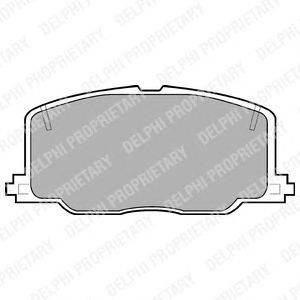 Комплект тормозных колодок, дисковый тормоз DELPHI 21372