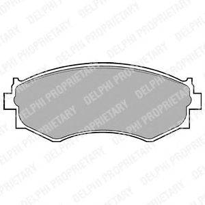 Комплект тормозных колодок, дисковый тормоз DELPHI 21526