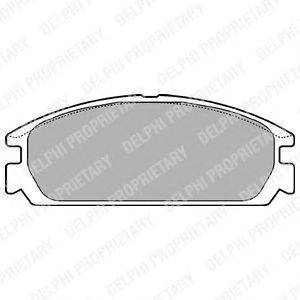 Комплект тормозных колодок, дисковый тормоз DELPHI LP721