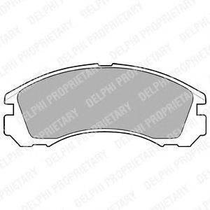 Комплект тормозных колодок, дисковый тормоз DELPHI LP871