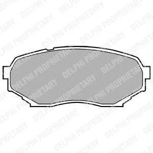 Комплект тормозных колодок, дисковый тормоз DELPHI LP934