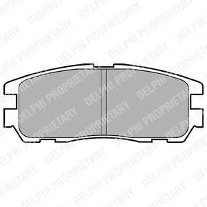 Комплект тормозных колодок, дисковый тормоз DELPHI 21875
