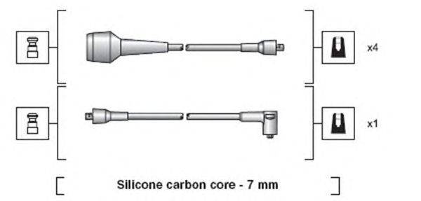 Комплект проводов зажигания MAGNETI MARELLI 941318111004