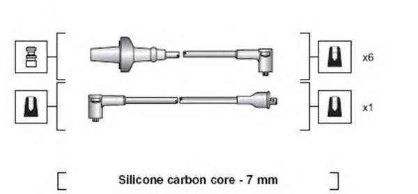 Комплект проводов зажигания MAGNETI MARELLI 941318111022