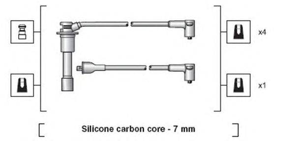 Комплект проводов зажигания MAGNETI MARELLI 941318111078