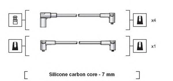Комплект проводов зажигания MAGNETI MARELLI 941318111110