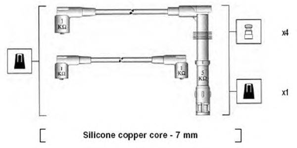 Комплект проводов зажигания MAGNETI MARELLI 941055120536