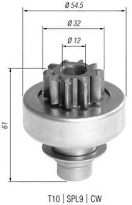 Ведущая шестерня, стартер MAGNETI MARELLI 940113020396