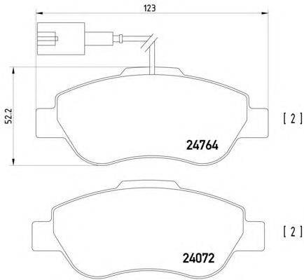 Комплект тормозных колодок, дисковый тормоз HELLA 8DB 355 019-921