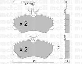 Комплект тормозных колодок, дисковый тормоз METELLI 22-0058-1