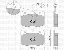 Комплект тормозных колодок, дисковый тормоз DEX 21410