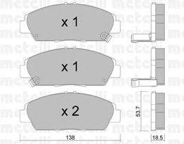 Комплект тормозных колодок, дисковый тормоз METELLI 22-0172-0
